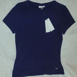 Calvin Klein Women's Deep Purple Short Sleeve Tee